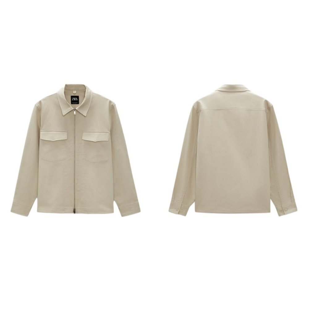 COPY - ZARA OVERSHIRT WITH ZIP SAND | 1538/437